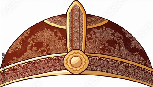 Obraz na płótnie blangkon javanese traditional headgear with batik pattern