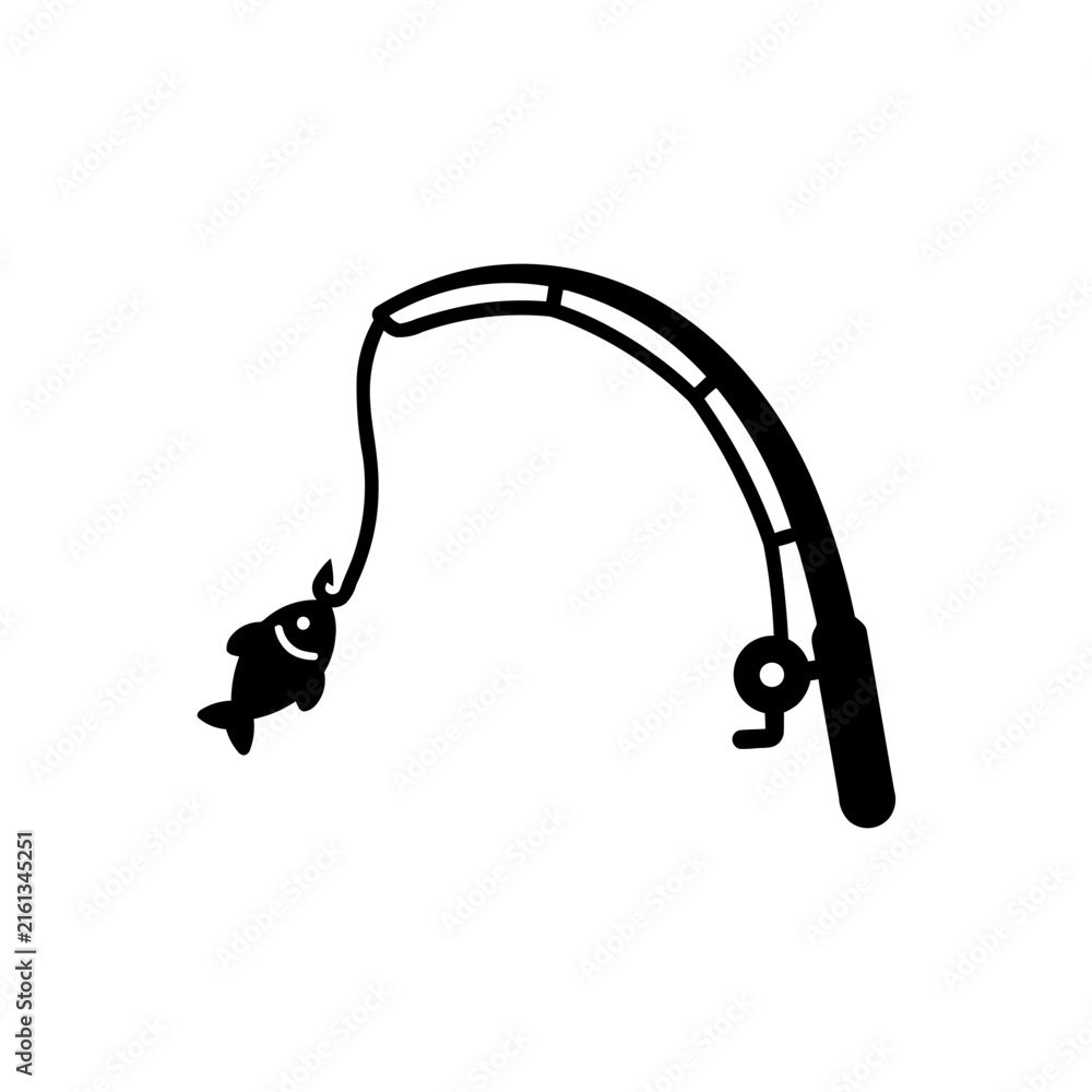 Fototapeta premium Hooked ocean prize line icon