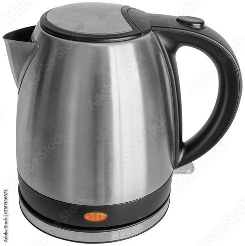 Black and silver electric kettle
