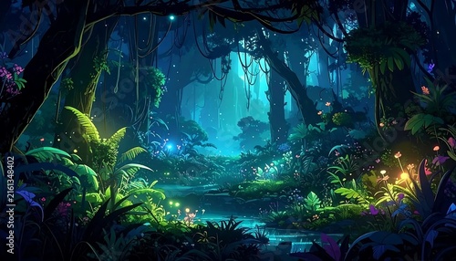 Underwater cave with glowing blue water and stalactites.