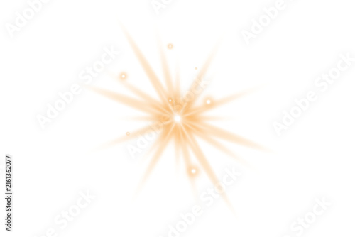 Yellow Starburst Light Flare Effect