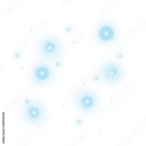 Shimmering blue dust