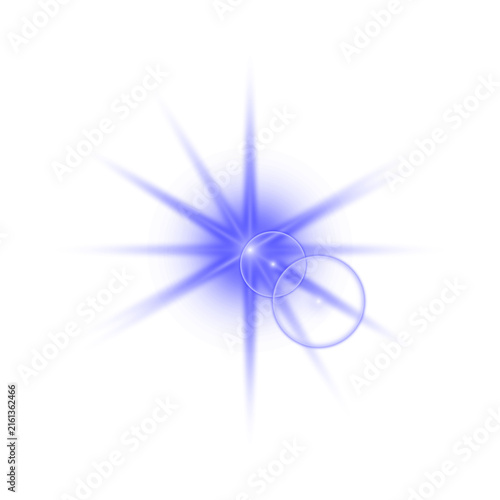 Blue Starburst Light Flare Effect