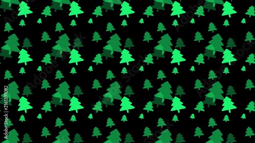 Seamless 4K Pine Tree Pattern Featuring Wavy Green Forest Foliage Design