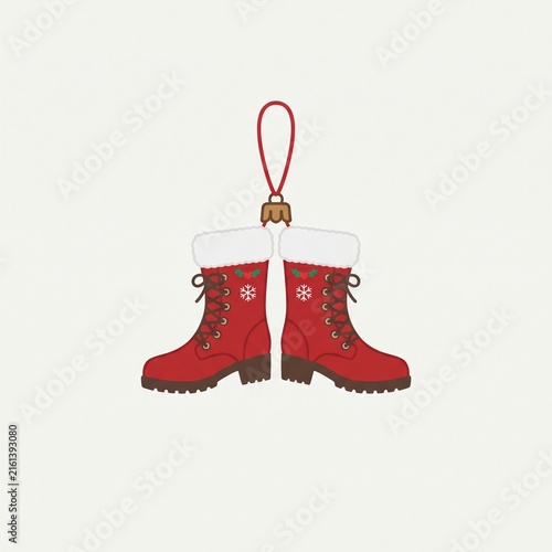 Minimalist silver sleigh jingle bell Christmas ornament vector illustration. Classic round metallic hanging bell icon for holiday designs.