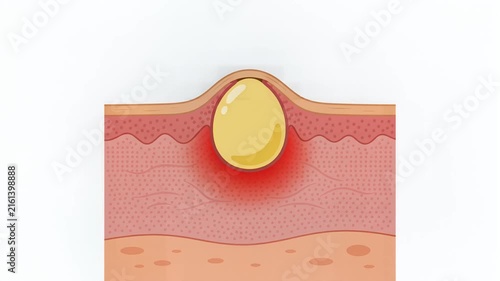 Pimple Formation Skin Cross Section Diagram.