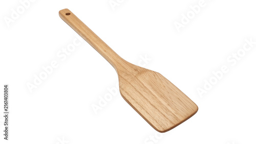 Photography Flat wooden kitchen cooking spatula utensil tool isolated on transparent backgro