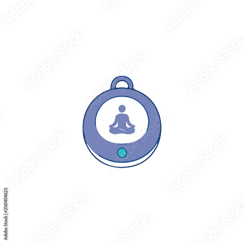 Meditation Timer Mindfulness Wellness Device Flat Vector

Description: