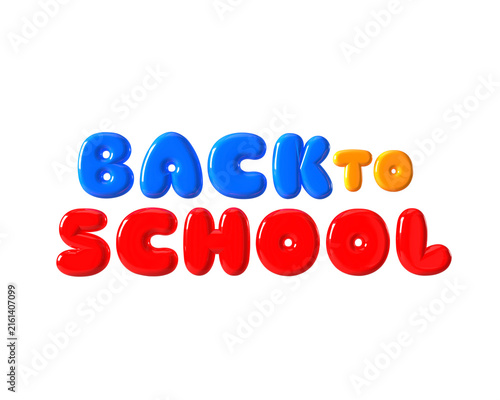 Back to school 3d text 