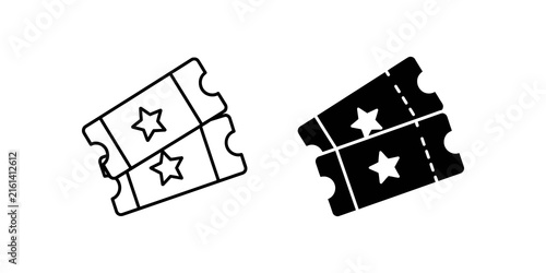 Cuadro en lienzo Movie tickets with stars for entertainment and cinema entry concepts