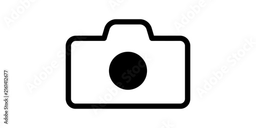 Cuadro en lienzo Photography camera equipment icon with lens for visual media production