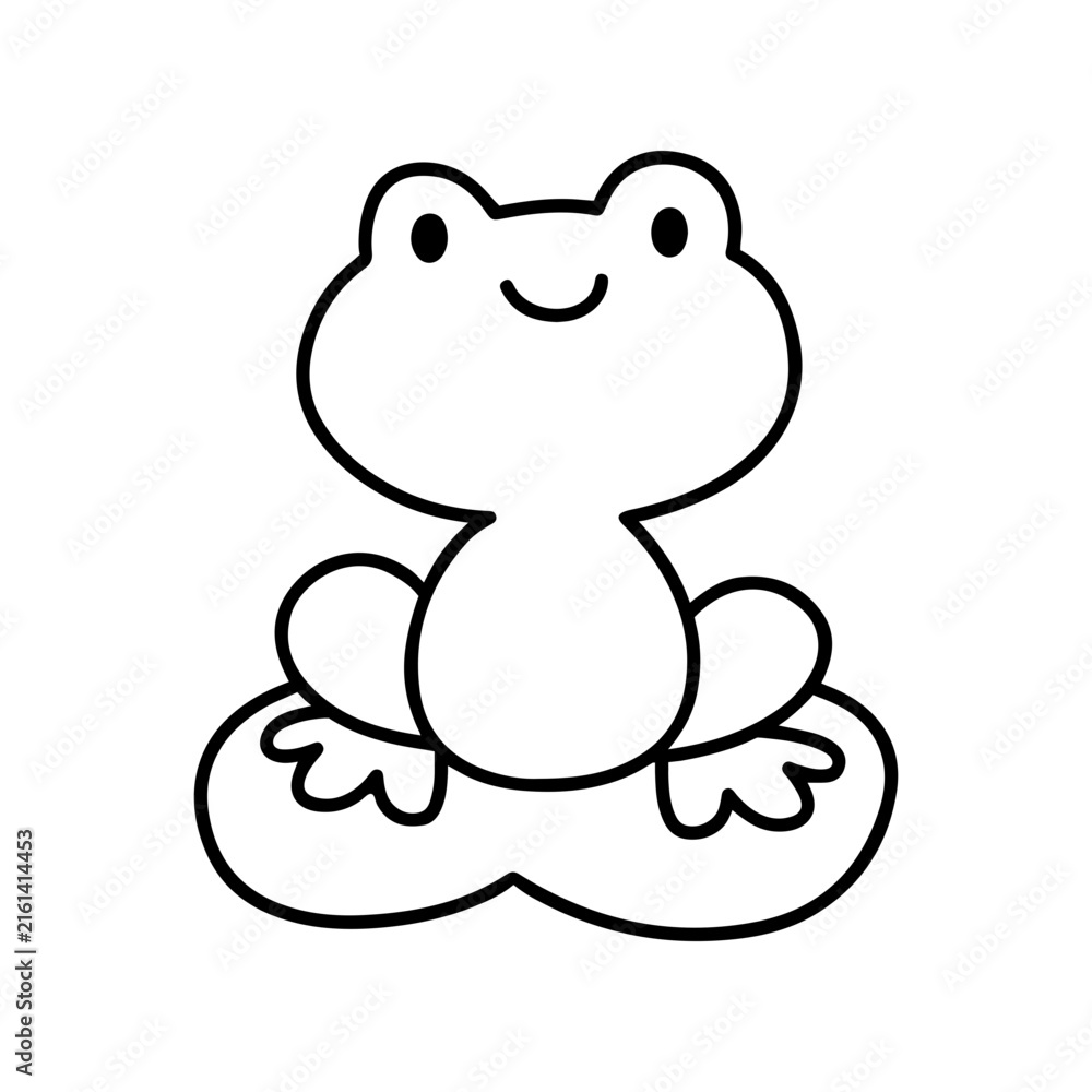 Fototapeta premium Frog Silhouette on white background
