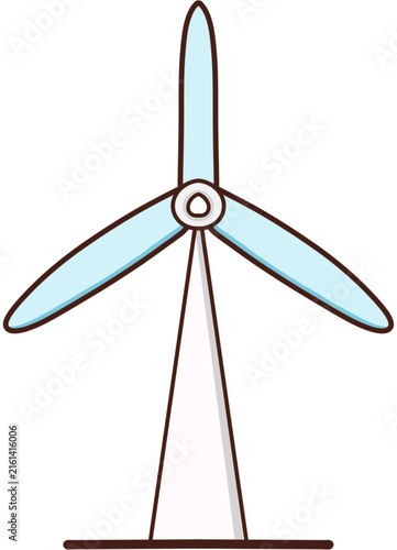 Clean energy wind turbine generator icon