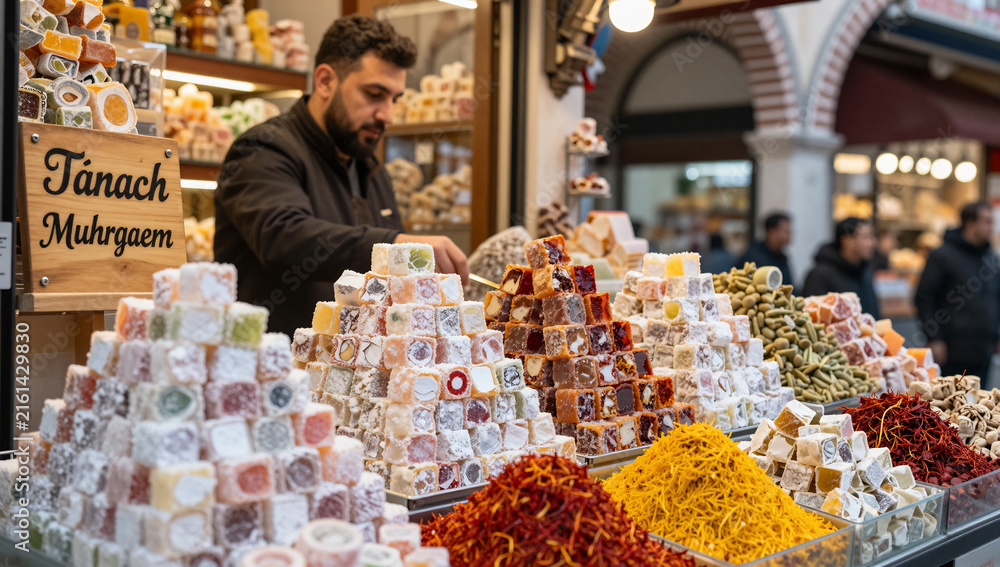 Fototapeta premium Istanbul Grand Bazaar Turkish Delights and Spices