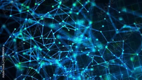 Abstract connection dots. Computer generated render