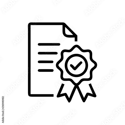Quality Control Line Icon Vector Illustration Quality Control Management Symbol Quality Assurance Inspection Checklist Outline Icon Compliance Audit and Manufacturing Standards Concept