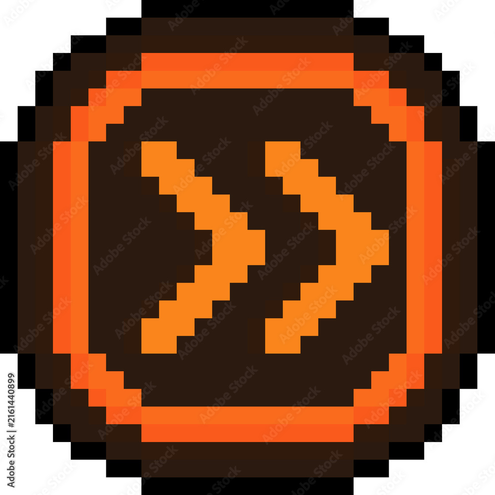 Fototapeta premium Pixel art user interface buttons set for video games