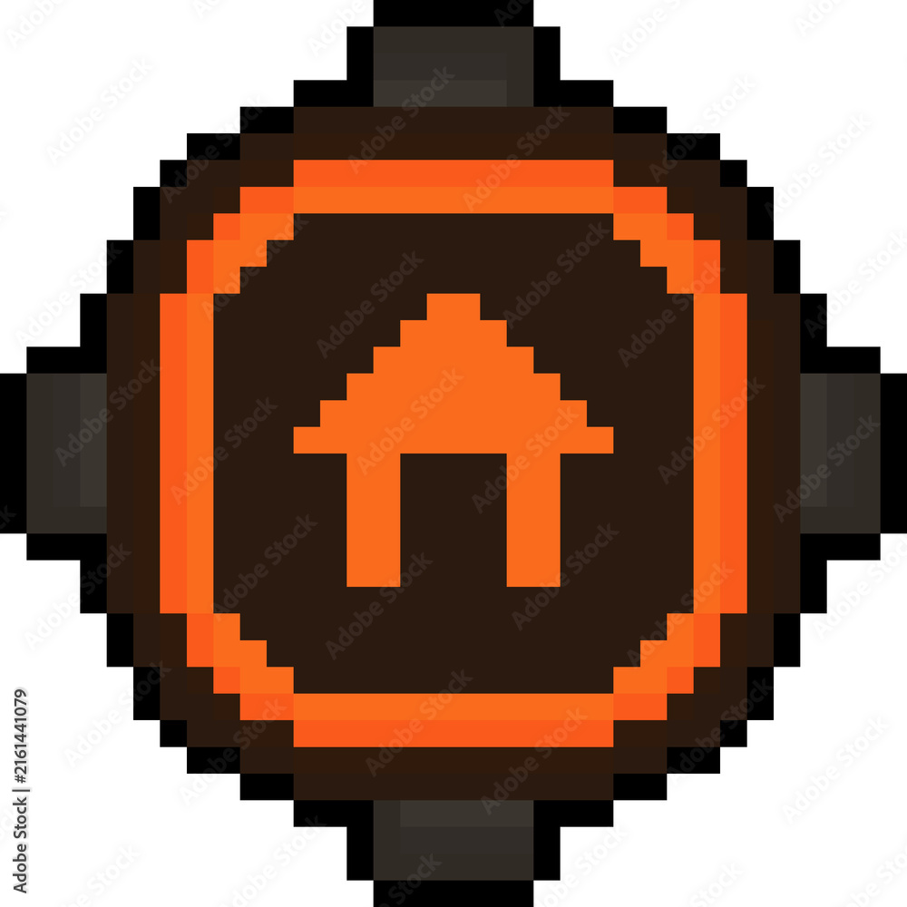 Fototapeta premium Pixel art user interface buttons set for video games