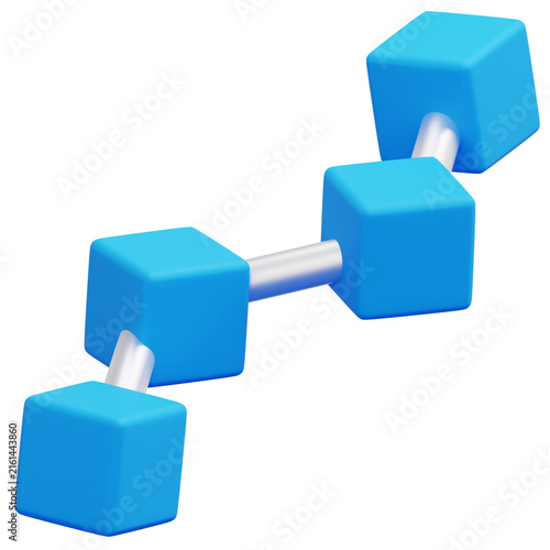 Obraz na płótnie Blockchain Node 3D Icon
