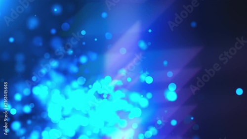 Blue bokeh particles. Computer generated render