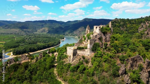 Ruins of Dürnstein Castle in the Wachau Valley, Lower Austria.