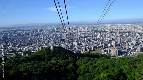 藻岩山ロープウェイから見下ろす札幌市街の全景 ,北海道 札幌市