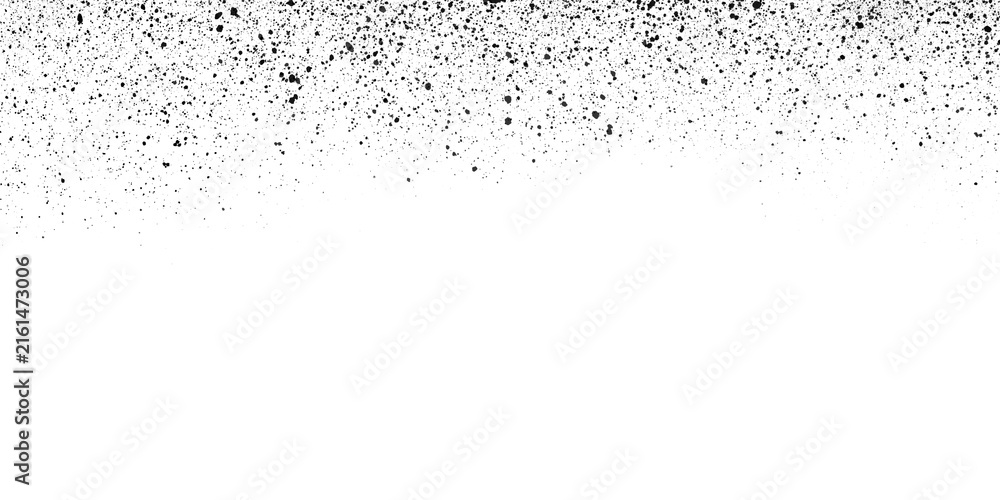 Obraz premium Black grunge texture overlay with dust particles on a white background