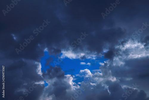 Dramatic Sky with Dark Clouds