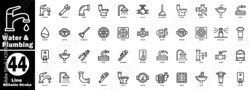 фотографія Water and plumbing icons set