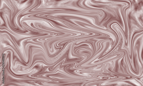 Abstract liquid marble texture with flowing waves in shades of dusty rose and white