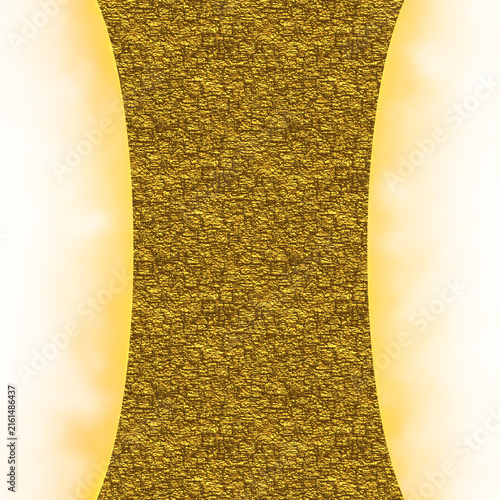 Canvastavla 8K Luxury Gold Textured Vertical Panel Overlay with Glowing Backlight and Concav