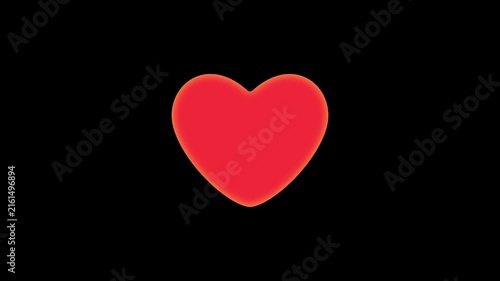 Heartbeat pulse line animation, red ecg heart beat waveform, medical cardiogram pulse graph, rhythmic beat motion loop, black background alpha, 4k motion graphics for medical presentations.