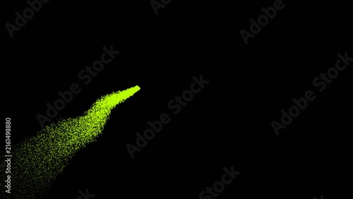 a particle line shining a colorful 4k illustration. Bright golden wave particles Black background 4k illustration.