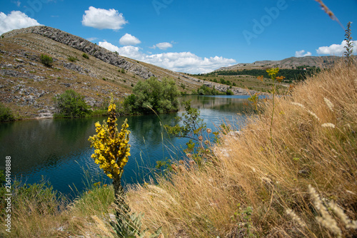Top iew of Klinje lake. Beautiful nature. Nobody.