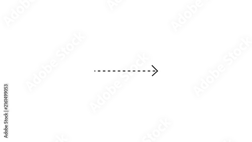 Direction arrow line symbol right indicator black color 4k illustration. Simple black pointer showing opposite direction. White background 4k illustration.