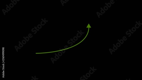 Direction arrow line symbol right indicator red color 4k illustration. Simple red pointer showing opposite direction. Black background 4k illustration.