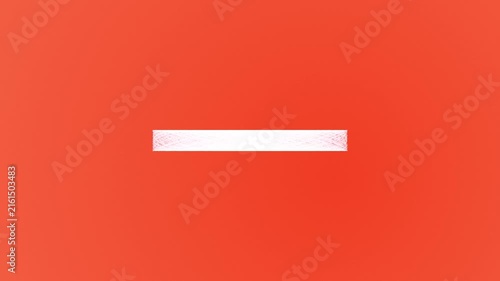Minimalist graphic design featuring a vibrant orange background with a glowing white horizontal line graphic