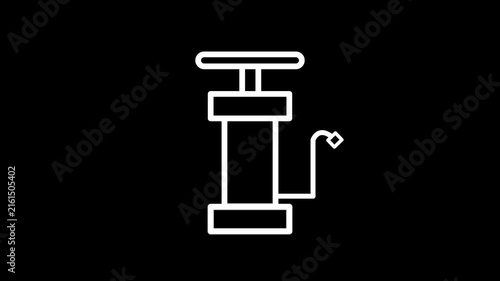 air pump animated icon with black background