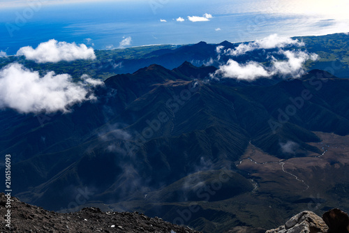 Принти на полотні Volcanic landscape and Tasman Sea viewed from Mount Taranaki, New Zealand
