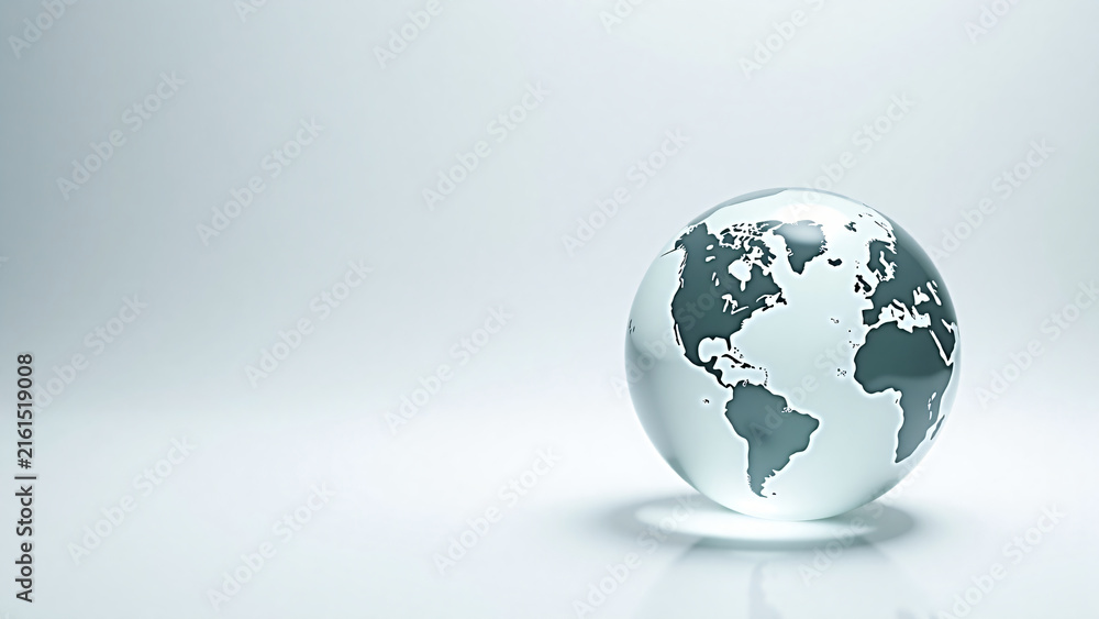 Fototapeta premium Crystal Globe Earth for Marketing and Branding