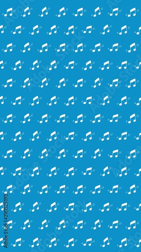 手描き音符が踊るシームレスループアニメーション背景