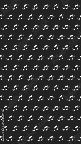 手描き音符が踊るシームレスループアニメーション背景
