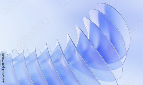 Purple gradient glass curve wave smooth hologram refraction modern shap layer bright crystal abstract background creative futuristic minimalist glossy trendy. 3d rendering illustration