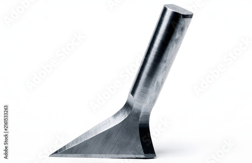 Steel masonry chisel for brickwork and stone carving isolated on white background