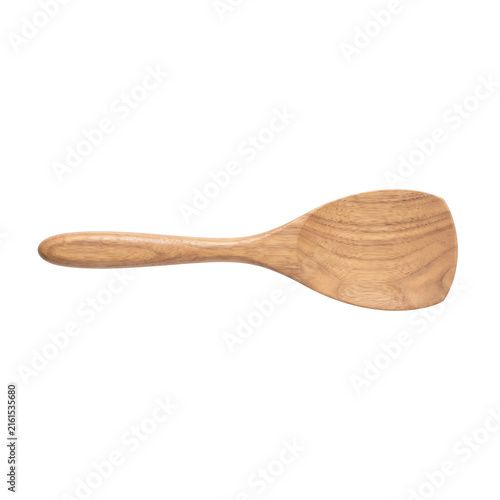 Cuadro en lienzo Natural wooden spatula with a smooth finish for cooking and baking tasks