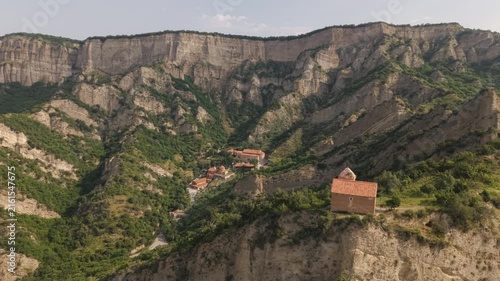 Aerial View of Ancient Shiomgvime Monastery in Georgia