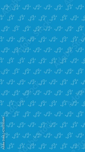 手書き音符の楽しいループアニメーション背景