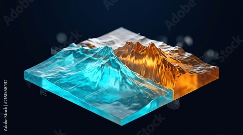 Crypto Liquidity Order Book Glowing Cyan Data Display Background
