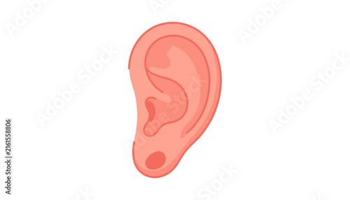 human ear vector illustration isolated on white background for medical education audiology and otolaryngology visual diagram