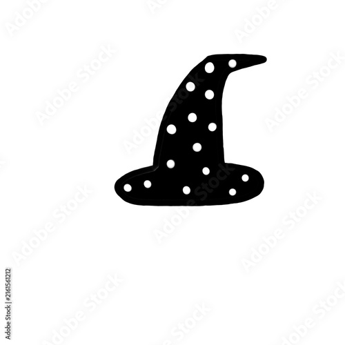 Принти на полотні Aesthetic spooky halloween witch hat sticker